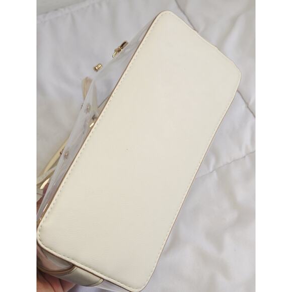 Y2k A New Day Boho Mini Slouchy Embellished Seashells Handbag See Through Clear - Picture 11 of 11